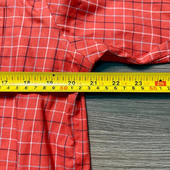 L.L. Bean Men's Comfort Stretch Chambray Shirt - Orange - Picture 4 of 5